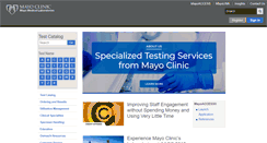 Desktop Screenshot of mayomedicallaboratories.com